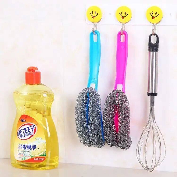 不锈钢家用锅刷刷锅神器厨房手柄新款锅刷家用球刷子长柄不掉丝