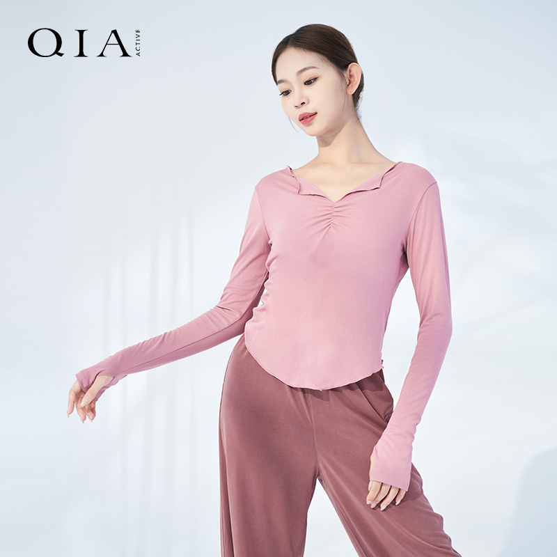 琪亚古典舞夏季V领练功服