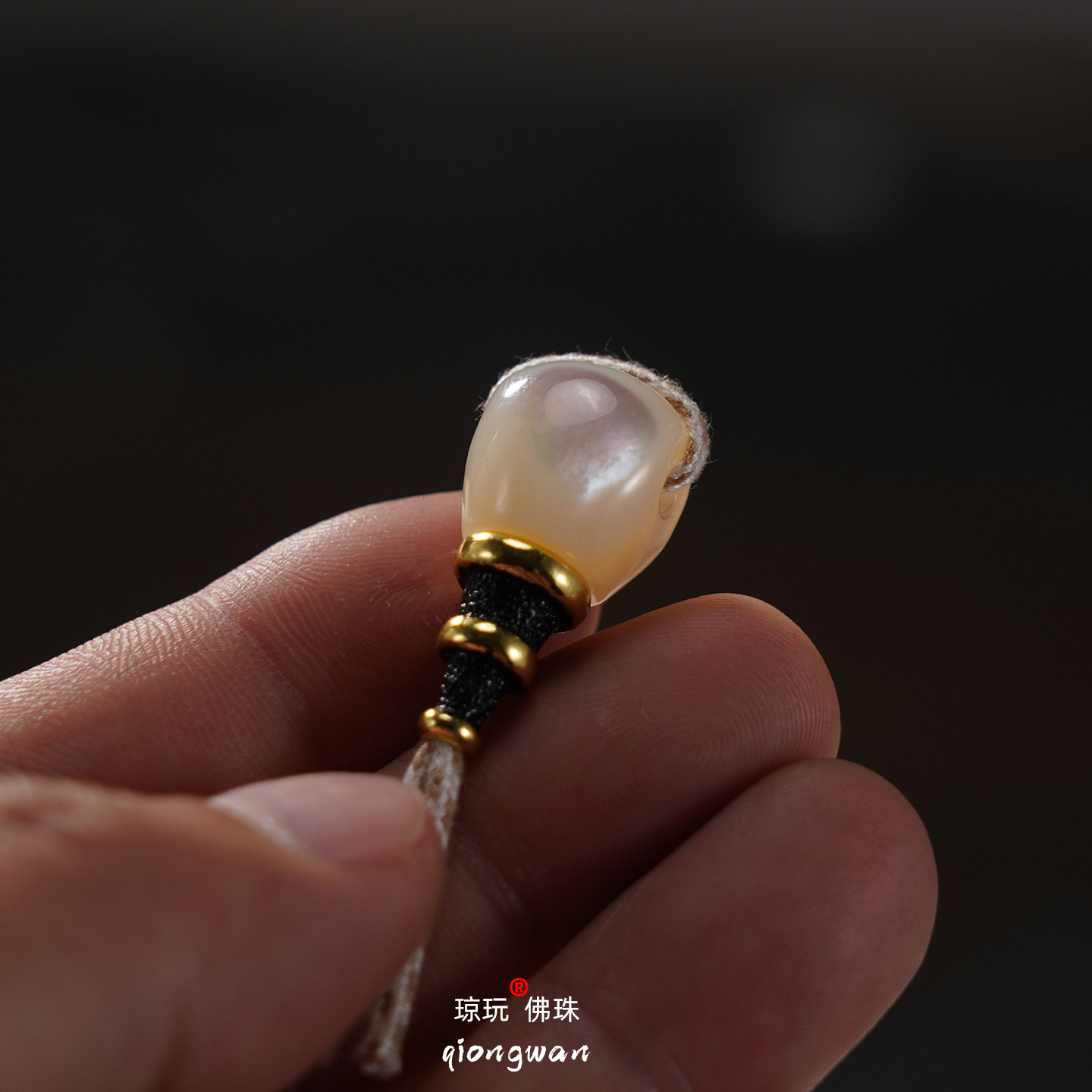 琼玩老鱼骨螺钿三通佛头配件图片