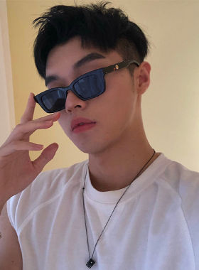 欧美风墨镜男眼镜素颜镜防紫外线网红款小框窄圆脸街拍太阳镜女