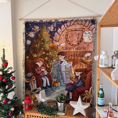 格兰芬多哈利波特圣诞装饰挂毯