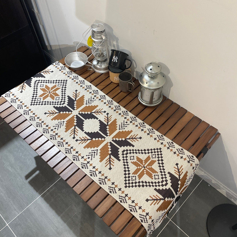 美式户外露营蛋卷桌桌旗桌布ins