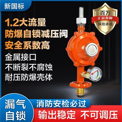 国标1.2商用家用减压阀煤气罐液化气安全阀防爆自动低压