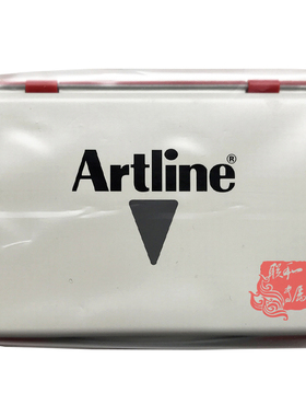 日本旗牌EHJ-3大号印台办公用有黑蓝红色印油颜色印泥盒67*109mm