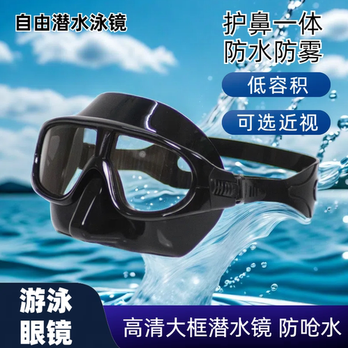 潜水镜高清防雾自由潜水镜大框