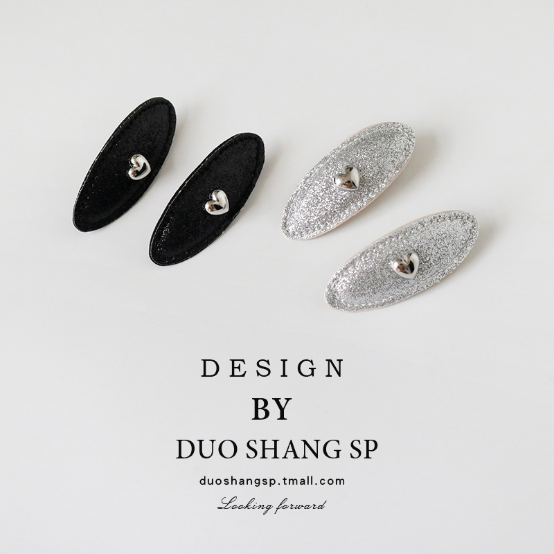 韩国闪钻爱心发夹冷淡风欧尼同款