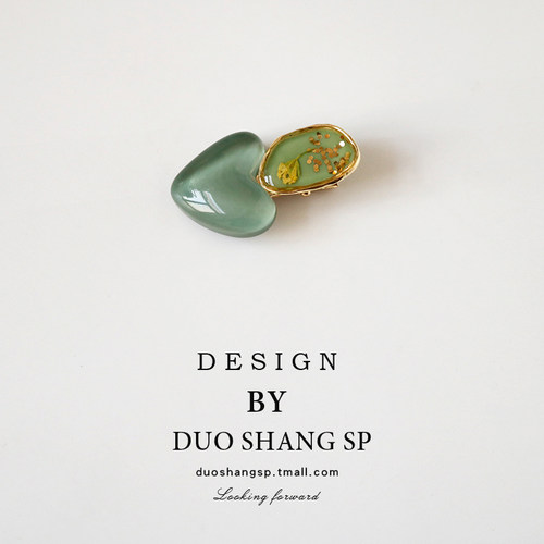 甜美干花滴釉爱心发夹刘海夹