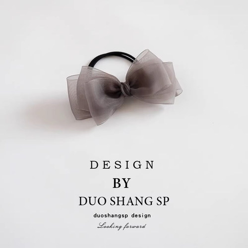 韩国欧根纱蝴蝶结发绳简约扎头发