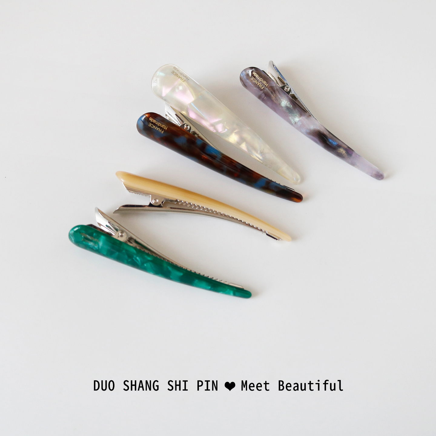 韩国复古醋酸一字发夹大号鸭嘴夹