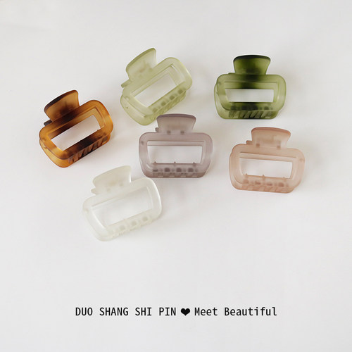 中号抓夹日韩方形镂空发夹亚克力