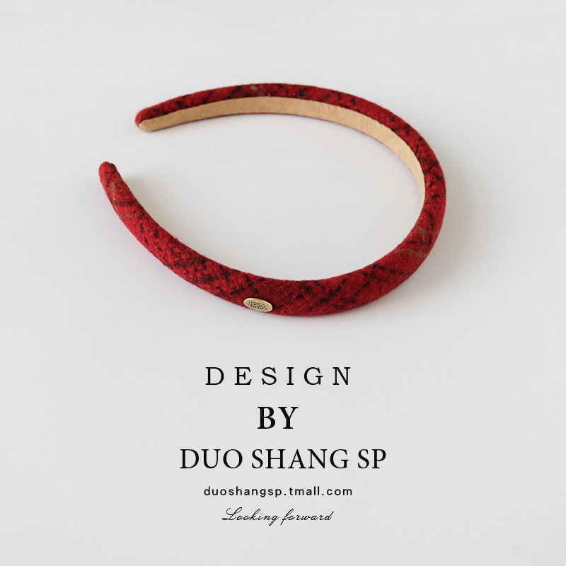 洋气红色格纹发箍女毛呢发捆法式高颅顶碎发卡氛围感显白新年头箍,饰品/流行首饰/时尚饰品新,发饰,淘宝优惠券,粉丝福利购,淘宝优惠卷