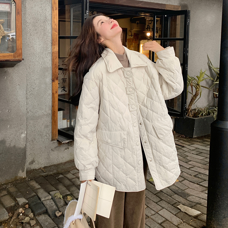 现货！保暖菱格棉服小个子宽松257-58335-P175K258，女装棉衣/棉服，浙宝257