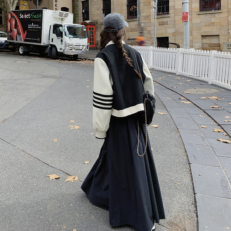 小香风韩系穿搭棒球服外套女2025春季新款宽松显瘦高级感短款上衣,女装短外套,浙宝257