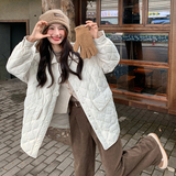 现货！保暖菱格棉服小个子宽松257-58335-P175K258，女装棉衣/棉服，浙宝257