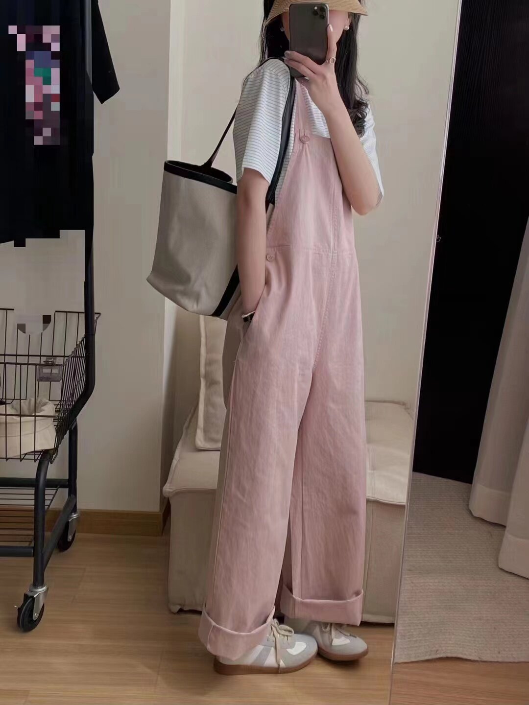 新款转化好！已出大货！！藕粉色牛仔背带裤257-58268-P115K168,女装休闲裤,浙宝257