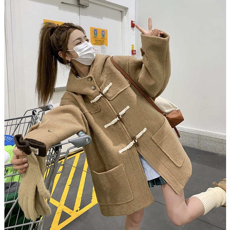 已出货！好数据！牛角扣夹棉呢大衣257-58327-P175K268,女装毛呢外套,浙宝257