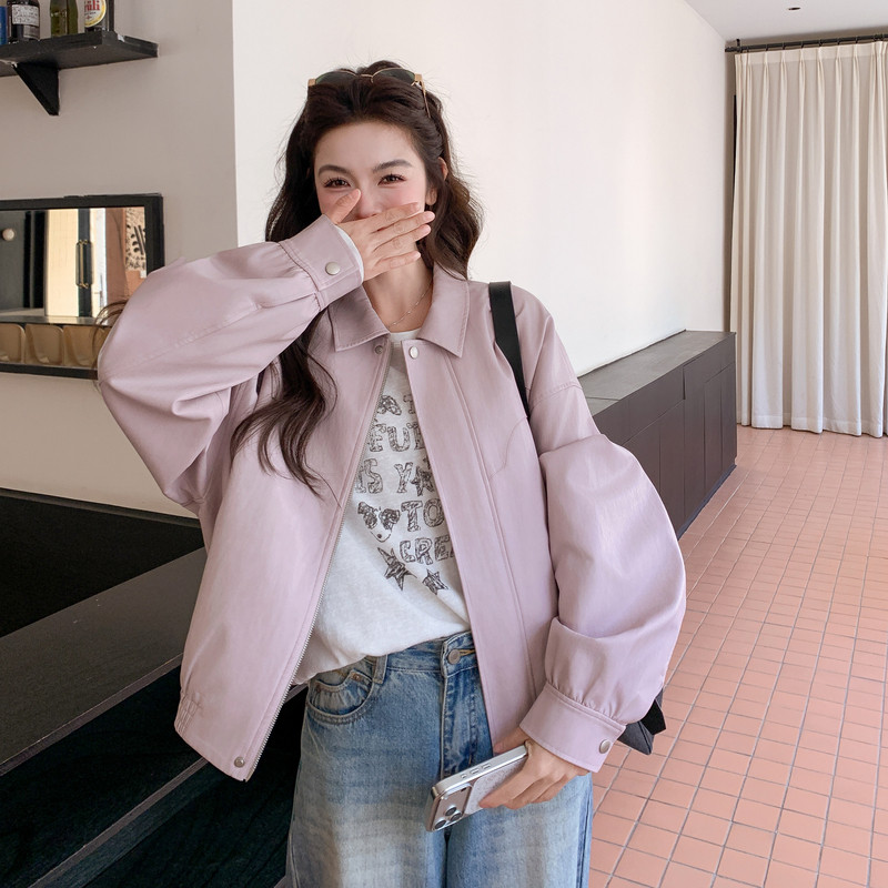 新款已出大货！小个子蛋白皮外套257-58543-P175K288，女装短外套，浙宝257