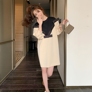 已出货！宽松休闲蝴蝶结连衣裙257-58256-P120K178图片