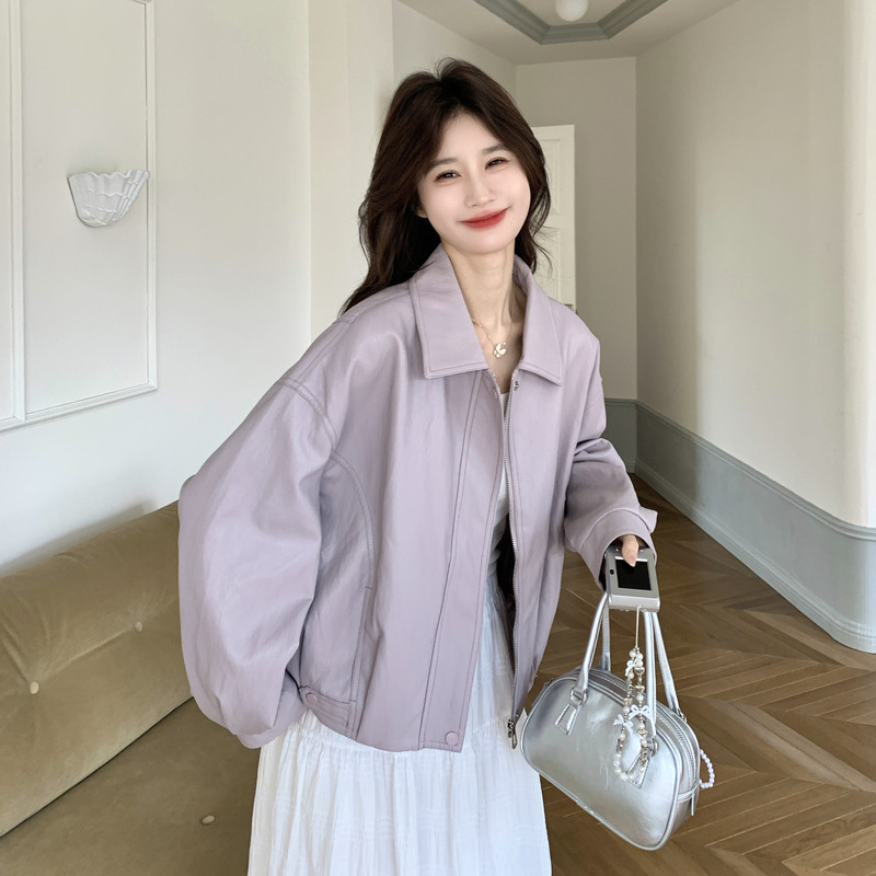 26春新款已出大货！小个子蛋白皮外套257-58555-P175K288，女装短外套，浙宝257