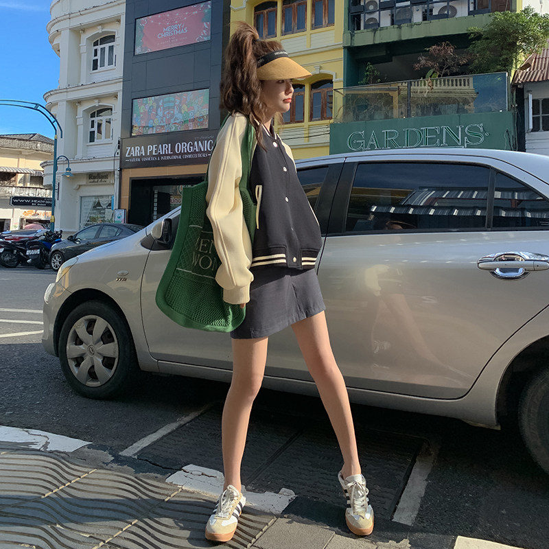 25秋档口现货！！刺绣撞色棒球服257-58251-P145K198,女装短外套,浙宝257