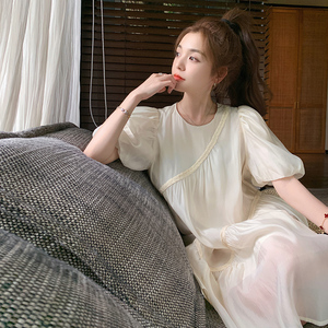 网纱公主蓬蓬连衣裙女2025夏季新款法式高级感甜美减龄娃娃短裙子图片