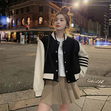 新款现货！袖子撞色棒球服257-58275-P135K188，女装短外套，浙宝257