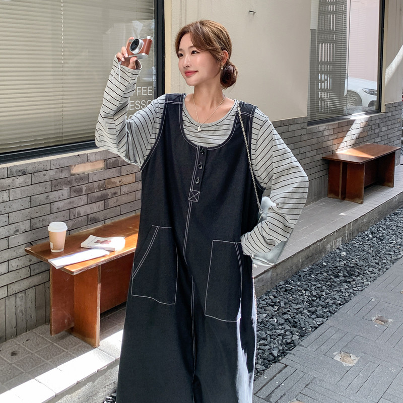 现货！休闲条纹牛仔背心连衣裙257-58527-P175K288,女装套装/套裙,浙宝257