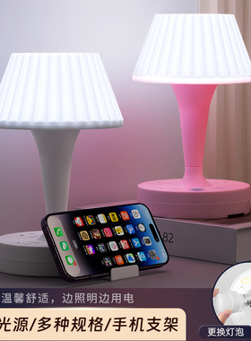 现代高级感网红欧式红色小台灯主卧室床头灯复古女孩高颜值老人用