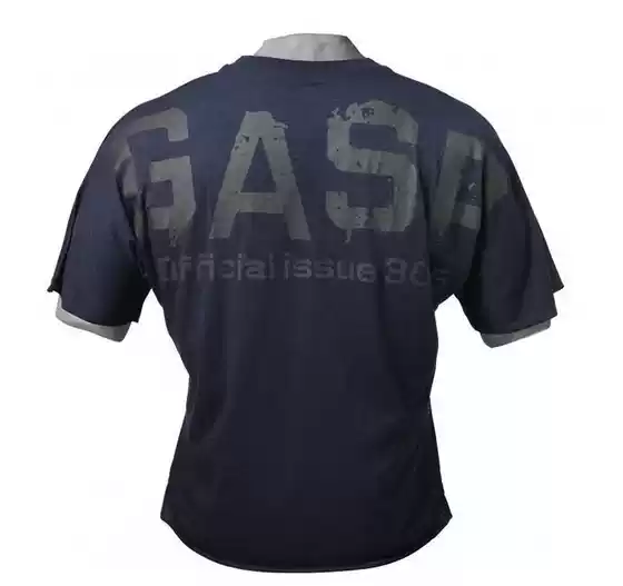 GASP Fitness Men's Short Sleeve Training T-Shirt, Muscle Workout, Squat & Power Fitted Top, Stretch & Printed