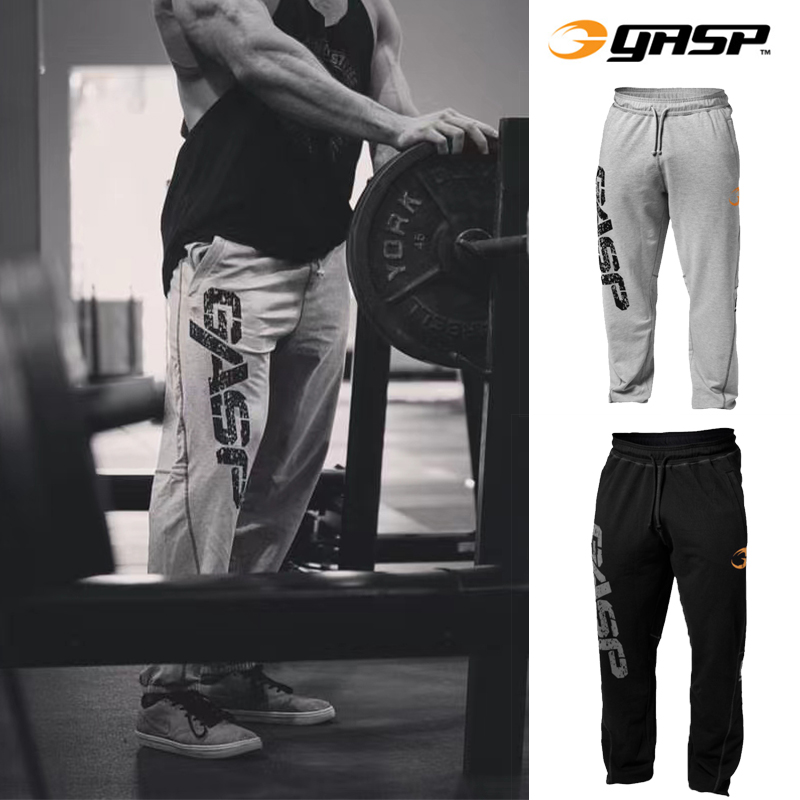 欧美针织篮球深蹲宽松运动长裤