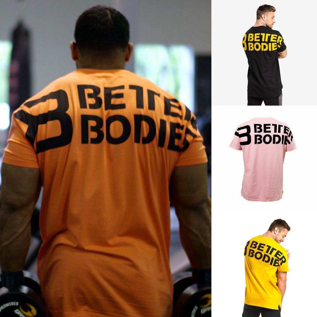 Better bodies欧码柏德宝健身训练运动T恤男棉短袖宽松欧美肌肉