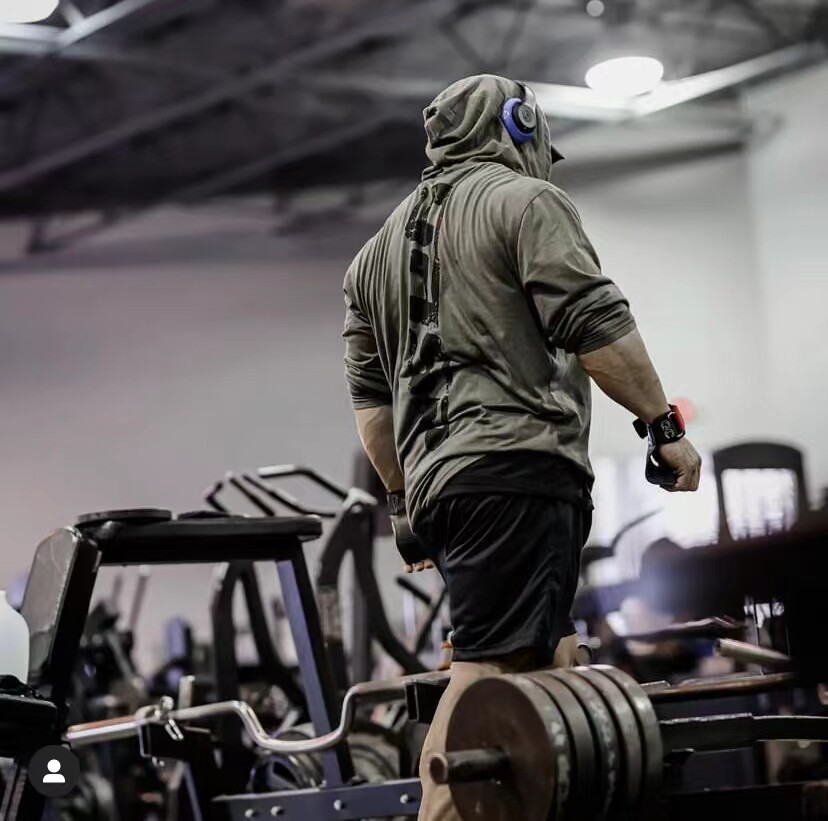 GASP健身长袖男秋冬连帽上衣棉宽松大码盖世璞训练衣跑步透气印花