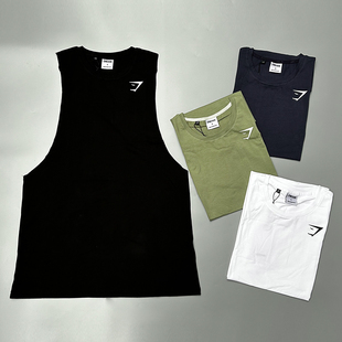 运动背心男夏季纯色圆领无袖工字健身跑步训练服坎肩美式T恤宽松
