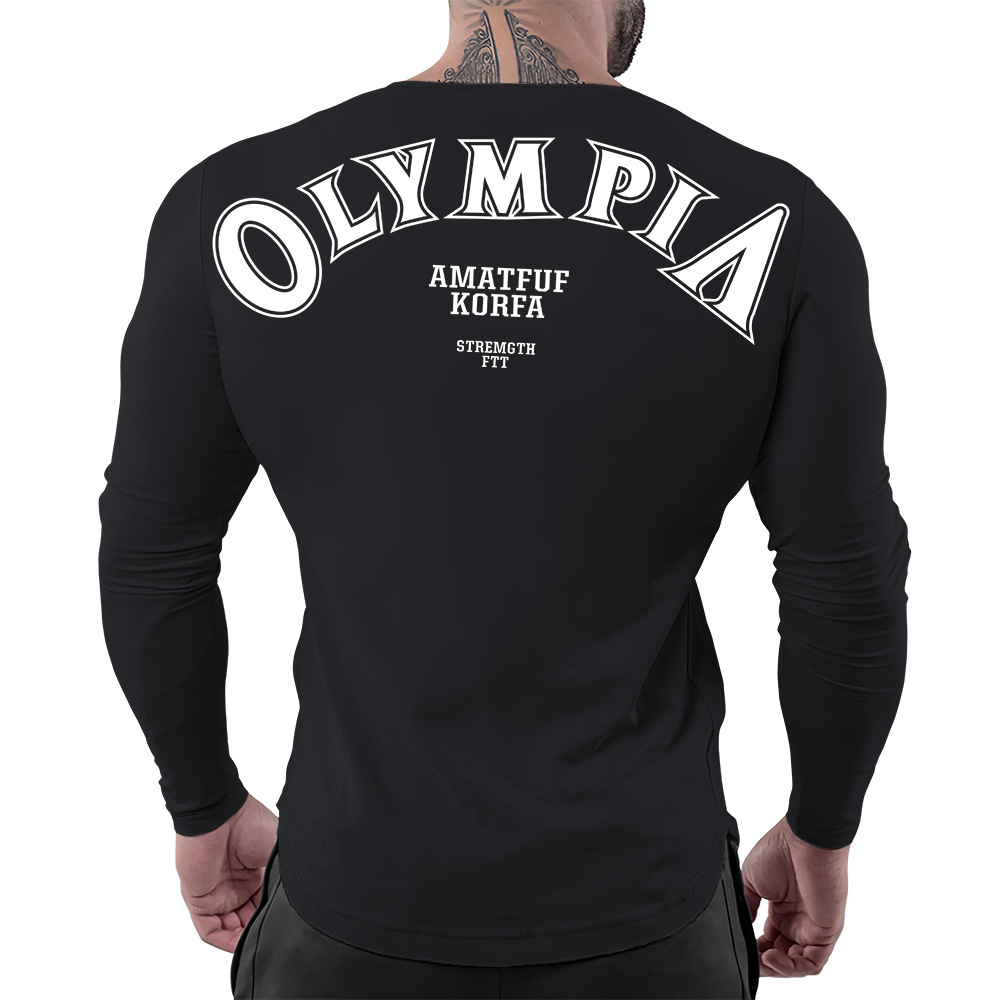 Olympia奥赛紧身上衣男弹力长短袖健身运动T恤速干训练 运动服/休闲服装 运动T恤 原图主图