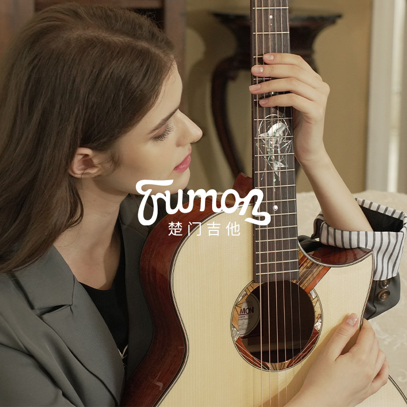 Trumon楚门新一代海豚物语全单板民谣吉他初学者专业级拾音器