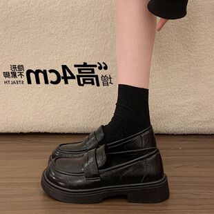 春秋季裙子jk单鞋乐福鞋增高小厚底配新款2026皮鞋百搭女款女鞋