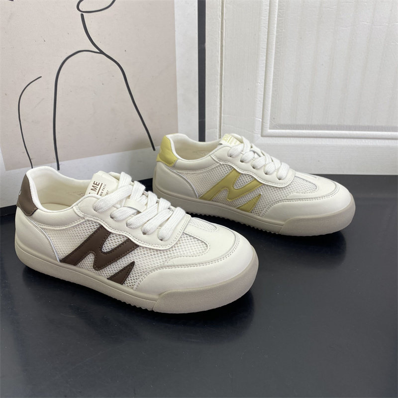 韩版拼色德训鞋女学生百搭休闲小白鞋平底板鞋交叉绑带