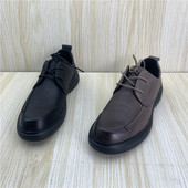 圆头系带复古软皮商务英伦风单鞋 真皮男鞋 男 新款 商场撤柜2025春季