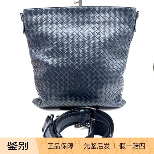 Bottega Veneta葆蝶家编织男士单肩斜挎公文包 95新 16960634