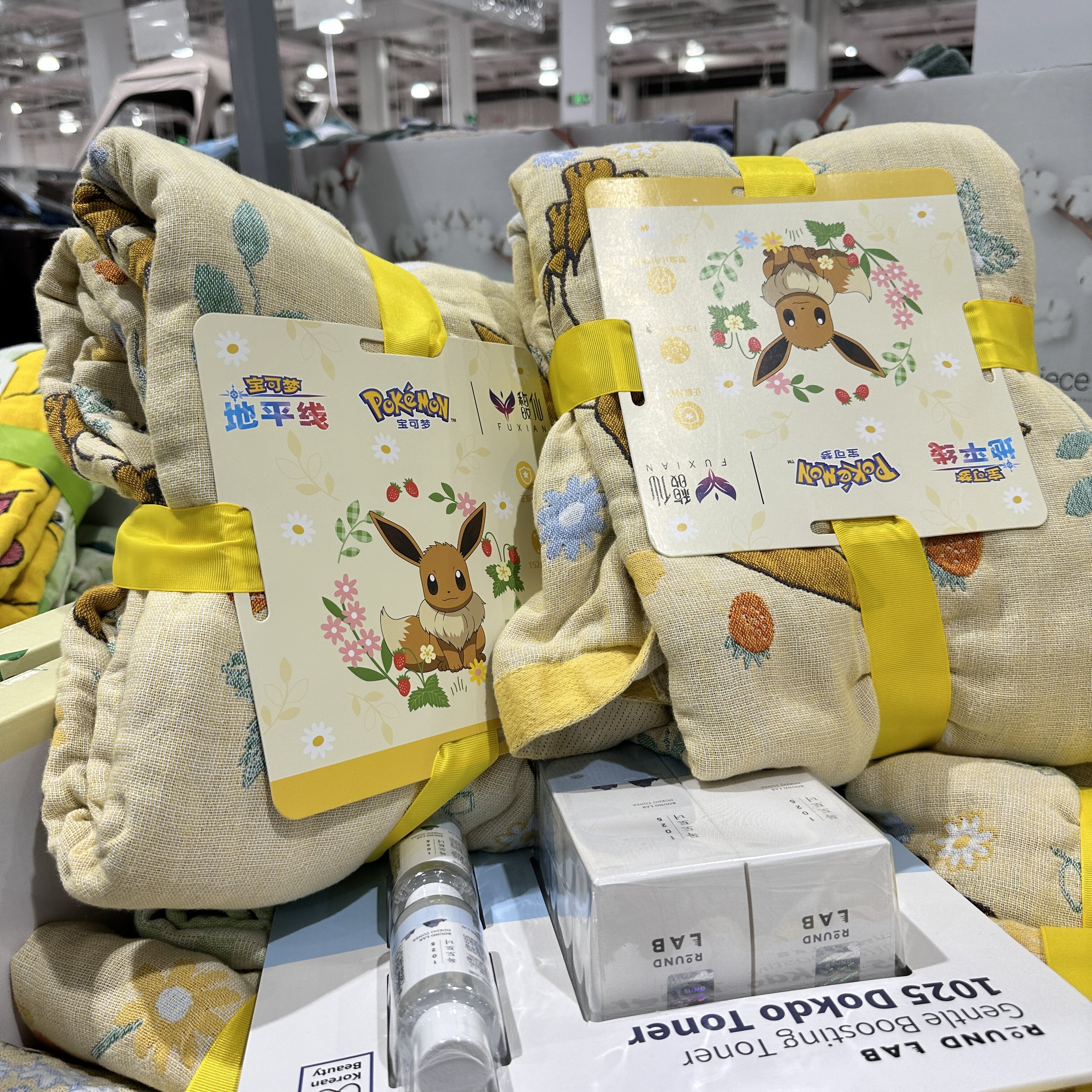 苏州开市客代购宝可梦联名款纱布盖毯毛毯午睡毯办婴幼儿空调被图片