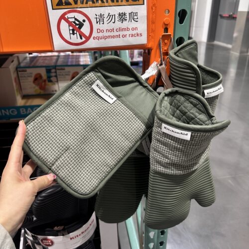 清仓开市客KitchenAid厨房烤箱隔热手套硅胶垫耐高温防烫锅垫机洗