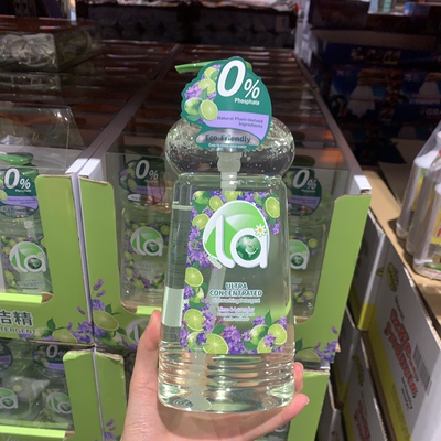 进口版LA植萃洗洁精1L果蔬清洁强力去油污青柠薰衣草香COSTCO代购