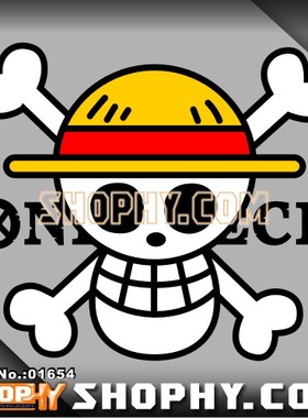 汽车踏板车贴纸反光贴01654海贼王