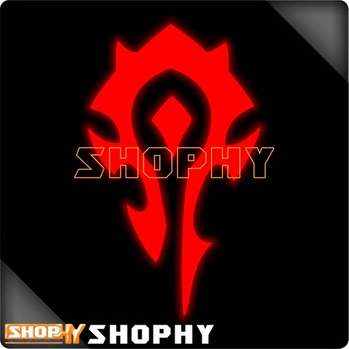 魔兽世界World of Warcraft部落Horde游戏反光荧光摩托汽车贴纸