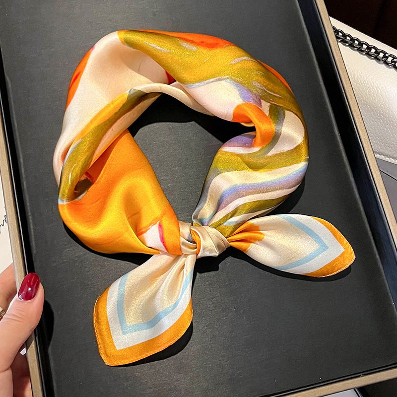 小方巾100%桑蚕丝发带丝巾