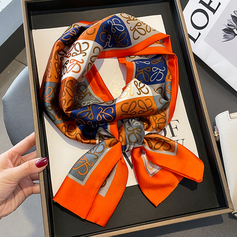 双面时尚老花发带丝巾小长条领巾