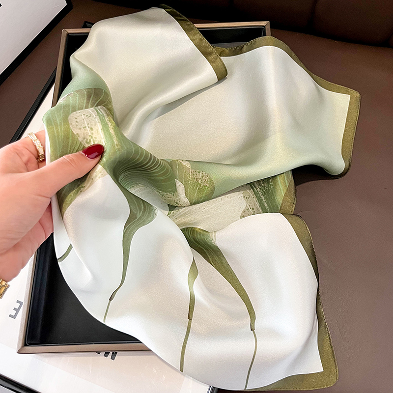 53CM小方巾100%桑蚕丝发带丝巾