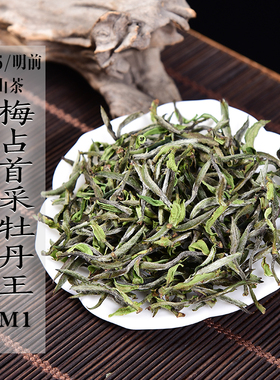 新茶2025年首采梅占白牡丹王M1 兰花香甜香高山白牡丹政和白茶