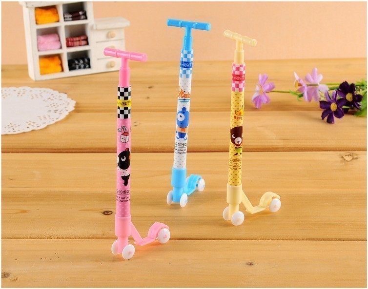 迷你滑轮笔小学生用品奖品批发创意 滑板车 造型 圆珠笔文具礼品