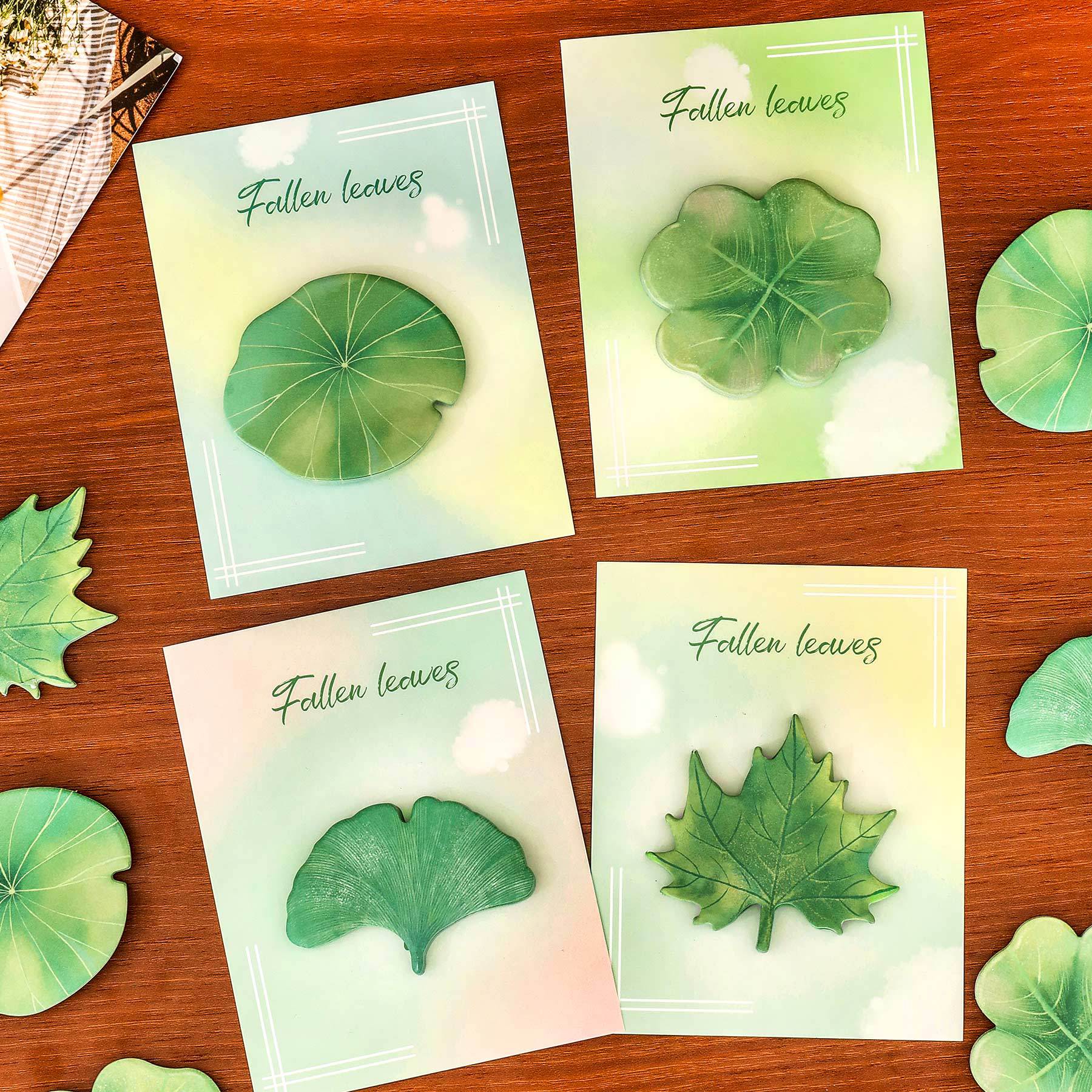 树叶便利贴学生文具小礼品